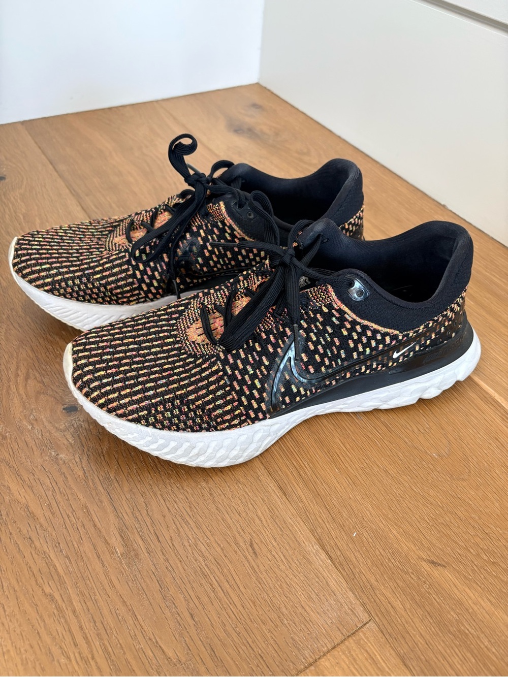 Nike React Infinity Flyknit Black Multicolor Training Shoes